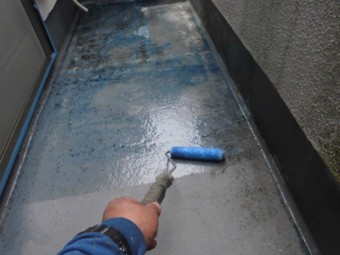 バルコニーの防水工事　目黒区I様邸